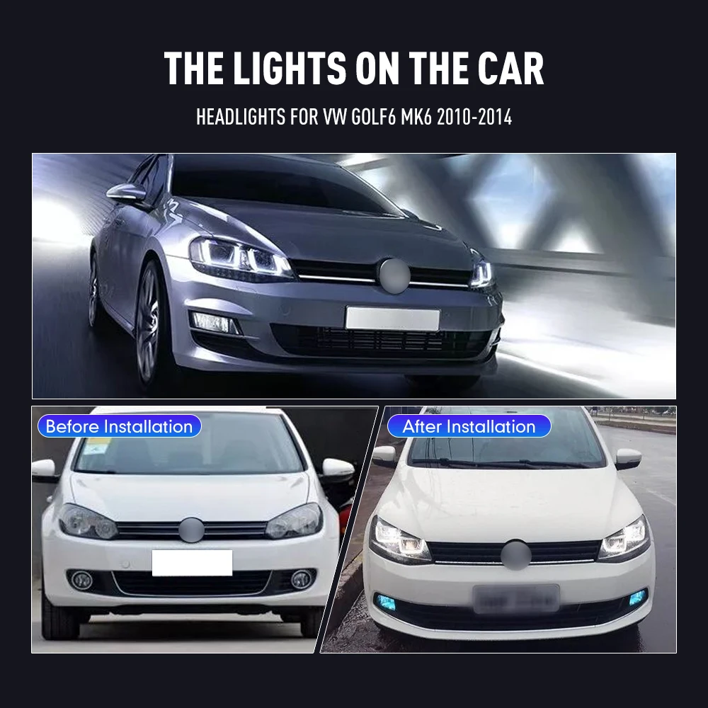 Running Headlamp Led - 2 pçs estilo do carro lâmpada