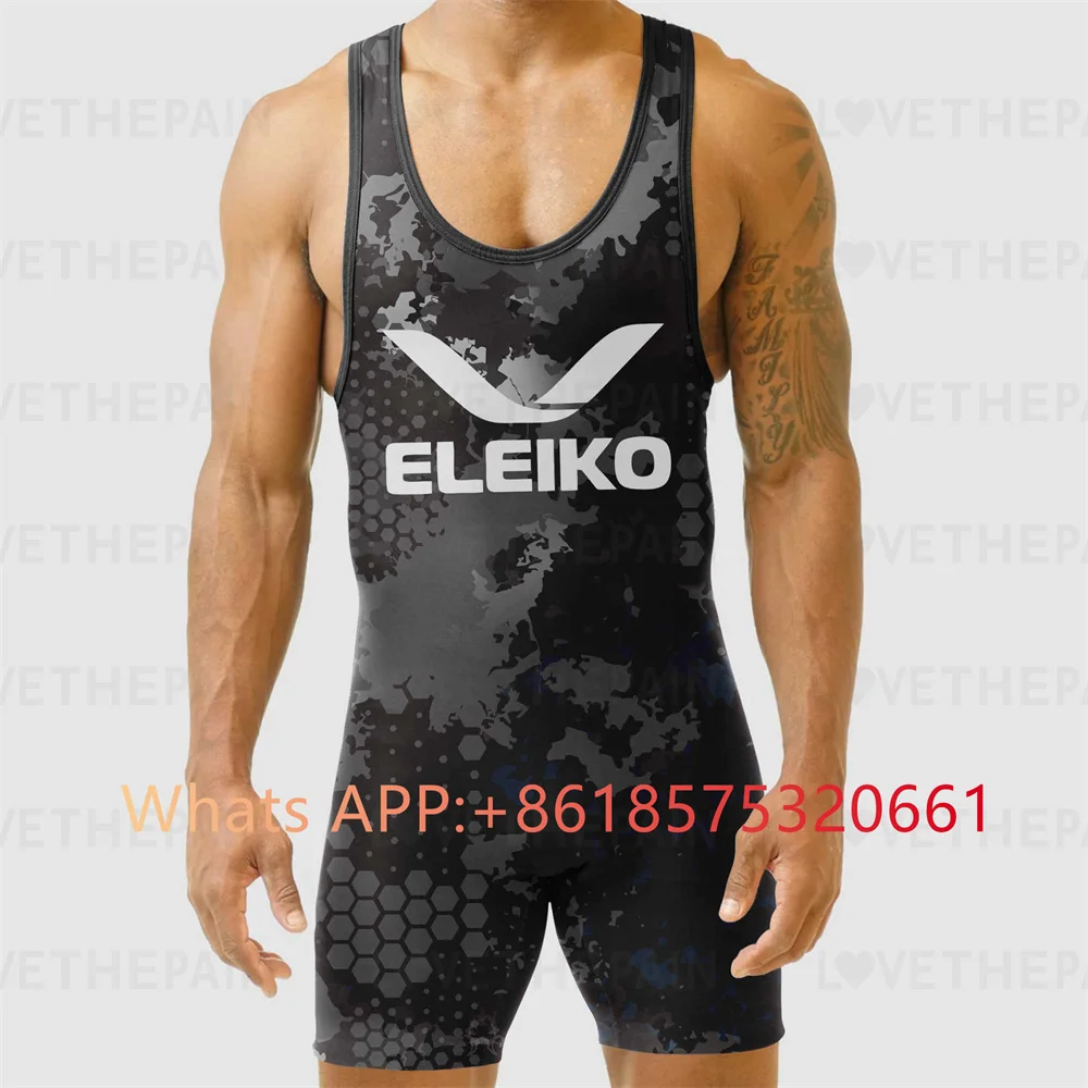 ELEIKO Mens Wrestling Singlet  - Running Gear Train avaliação e preço