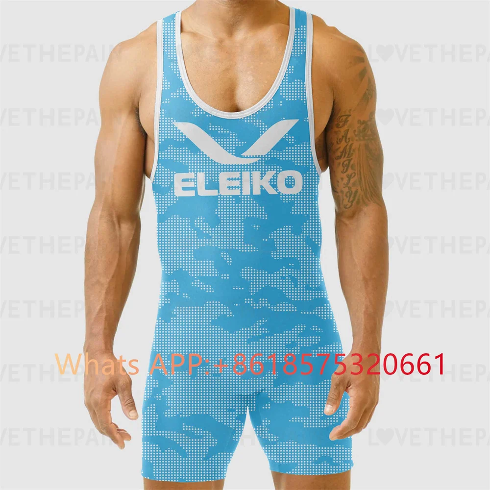 ELEIKO Mens Wrestling Singlet  - Running Gear Train avaliação e preço